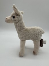 Demdaco Llama Beanbag Alpaca Plush Tan Ivory Small 7 Inch Realistic Toy
