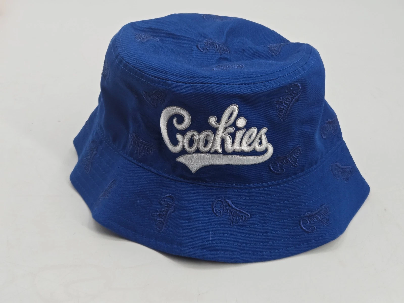Cookies Blue/White Bucket Hat Embroidered Mens Streetwear L/XL
