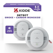 Kidde Hardwired Smoke & Carbon Monoxide Detector, AA Battery Backup, Voice