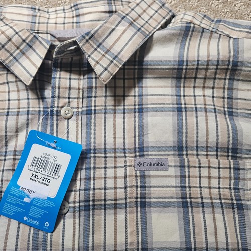 Columbia Men's Vapor Ridge III Long Sleeve Shirt 2X XXL Plaid Button Stretch - Picture 7 of 13