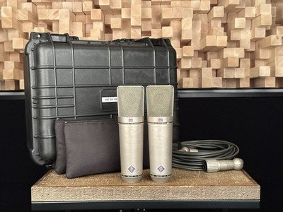 Vintage Neumann U87 Condenser Microphone Matched  Pair! One SN Apart! 1971 U 87