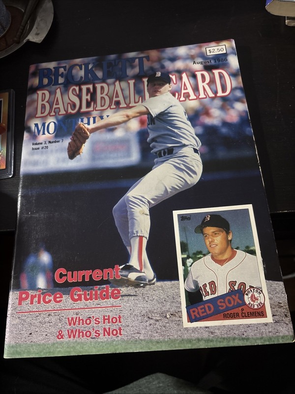 BECKETT BASEBALL CARD MONTHLY MAGAZINE AUGUST 1986 ROGER CLEMENS 