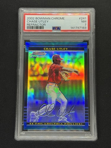 Chase Utley [Refractor] #241 2002 Bowman Chrome card