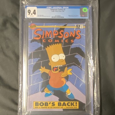 Simpsons Comics #2 CGC 9.4 White Pages 1994 Bongo Comics ''Bob's Back!''