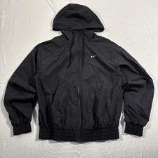 Nike Full Zip Hoodie Windbreaker Jacket Lightweight Black Women  s XS
