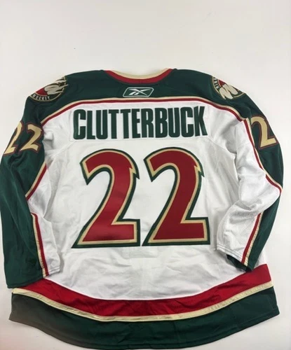 2009-10 Cal Clutterbuck Minnesota Wild NHL Hockey Game Worn Jersey