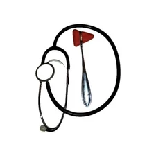 Stethoscope and Reflex Hammer Medical Diagnostic Set – Classic Dual Head