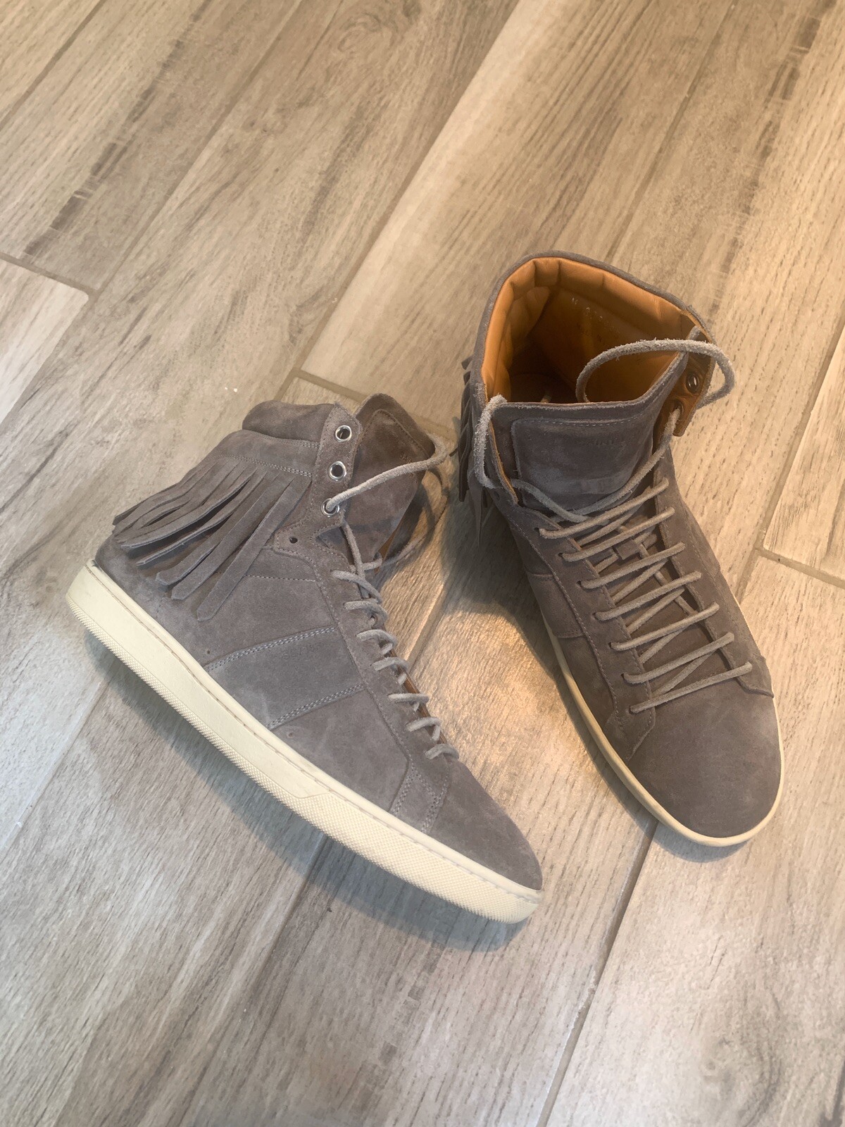 Saint Laurent scarpe sportive alte uomo sneakers camoscio 100% originali