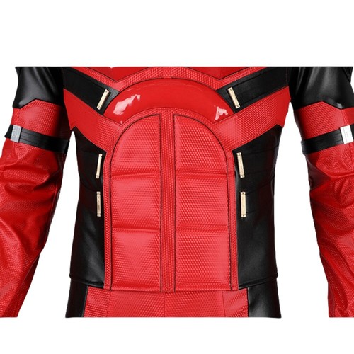 Xcoser Deadpool 3 Wade Wilson Cosplay Costume Jumpsuit Mask Red Full Suit Outfit - Picture 22 of 26