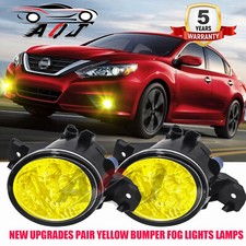 For 2004-2015 Nissan Sentra 2008-2016 Rogue Pair Clear Lens yellow Fog Lights