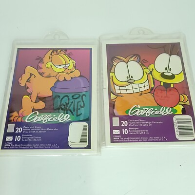 #ad Lot of 2 Garfield Odie Stationary 40 Sheets 20 Envelopes Total Cookies NEW $20.39