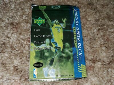2000-01 UPPER DECK BASKETBALL CARD HOBBY PACK POSS KOBE BRYANT AUTOS JERSEY 50K