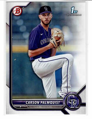 Carson Palmquist Colorado Rockies 2022 Bowman Draft 1st Bowman
