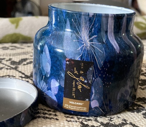 Anthropologie Volcano Candle Petit Glas Capri Blue All A Glow 8 Unzen NEU $24 - Bild 2 von 10