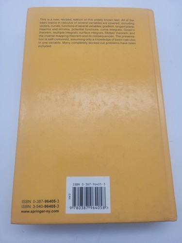 Undergraduate Texts in Mathematics Ser.: Calculus of Several Variables by Serge - Picture 2 of 6