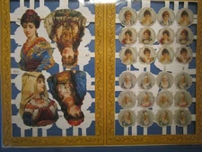 Vintage LITHOGRAPH Paper Scraps ELEGANT LADIES printed in England