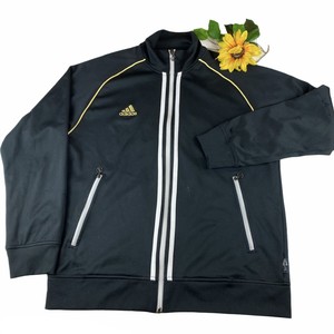 adidas jacket gold stripes