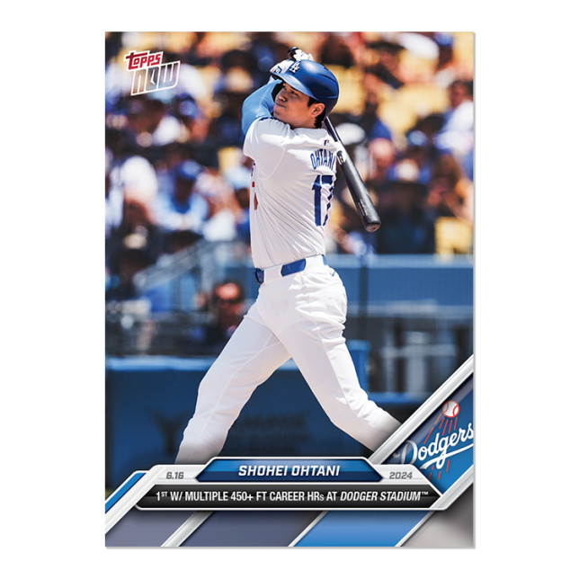 2024 MLB Topps NOW 308 SHOHEI OHTANI 1ST W/ MULTI 450 FT HRS LA DODGERS