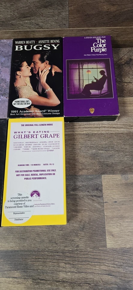 LOT of 6 VHS Screeners Lot Drama Bugsy/Gilbert Grape/The Color Purple/etc. - Image 3 of 4