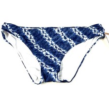NEW Victorias Secret Large Classic Hipster Bikini Bottoms Blue White Floral 2975