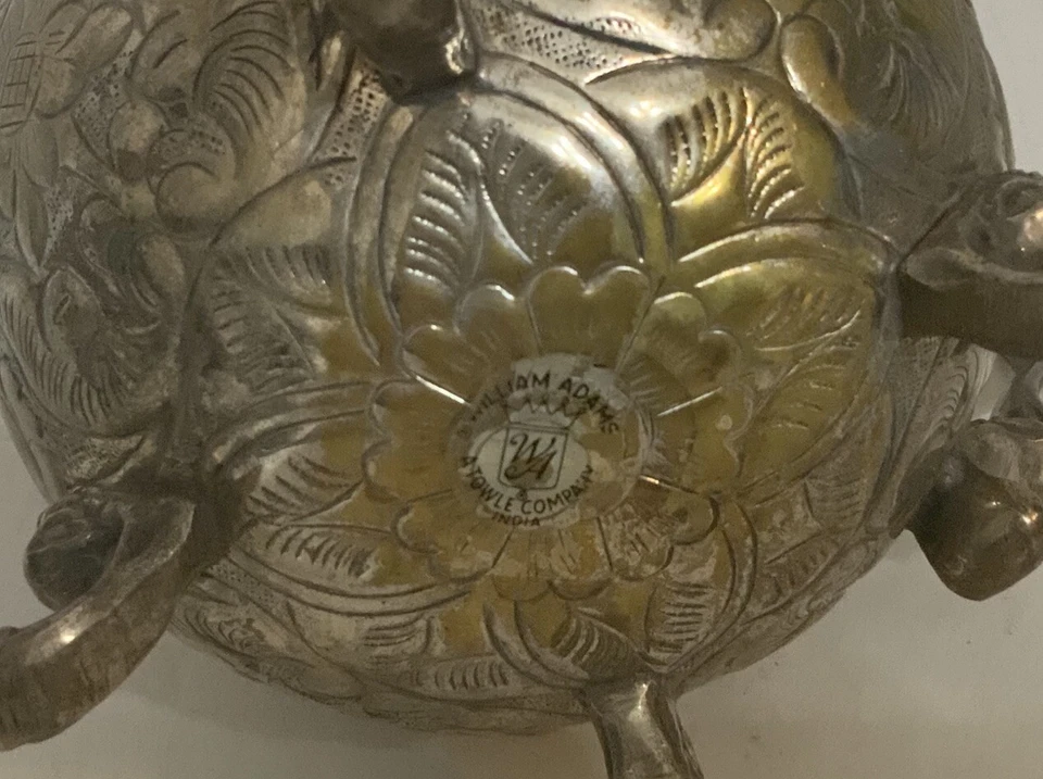 Victorian Era William Adam Towle Silver Plated Embossed Water Pitcher - Image 3 of 3