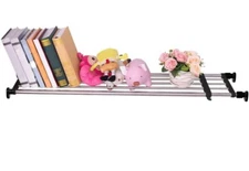 Hershii Closet Tension Shelf Rod Expandable Metal Storage Rack Adjustable,