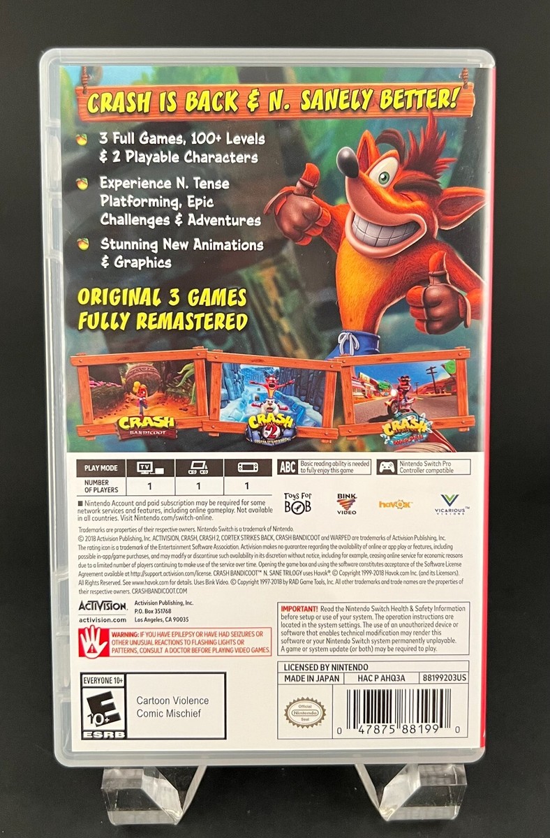 Crash Bandicoot N. Sane Trilogy - Nintendo Switch (2018