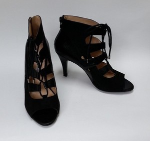 caged peep toe heels