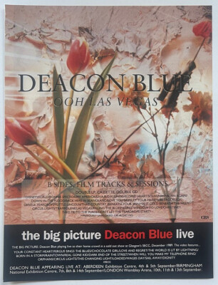 DEACON BLUE - OOH LAS VEGAS / TOUR DATES 1990 Full page UK magazine ad