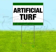 ARTIFICIAL TURF 18x24 Yard Sign WITH STAKE Corrugated Bandit BUSINESS LANDSCAPE