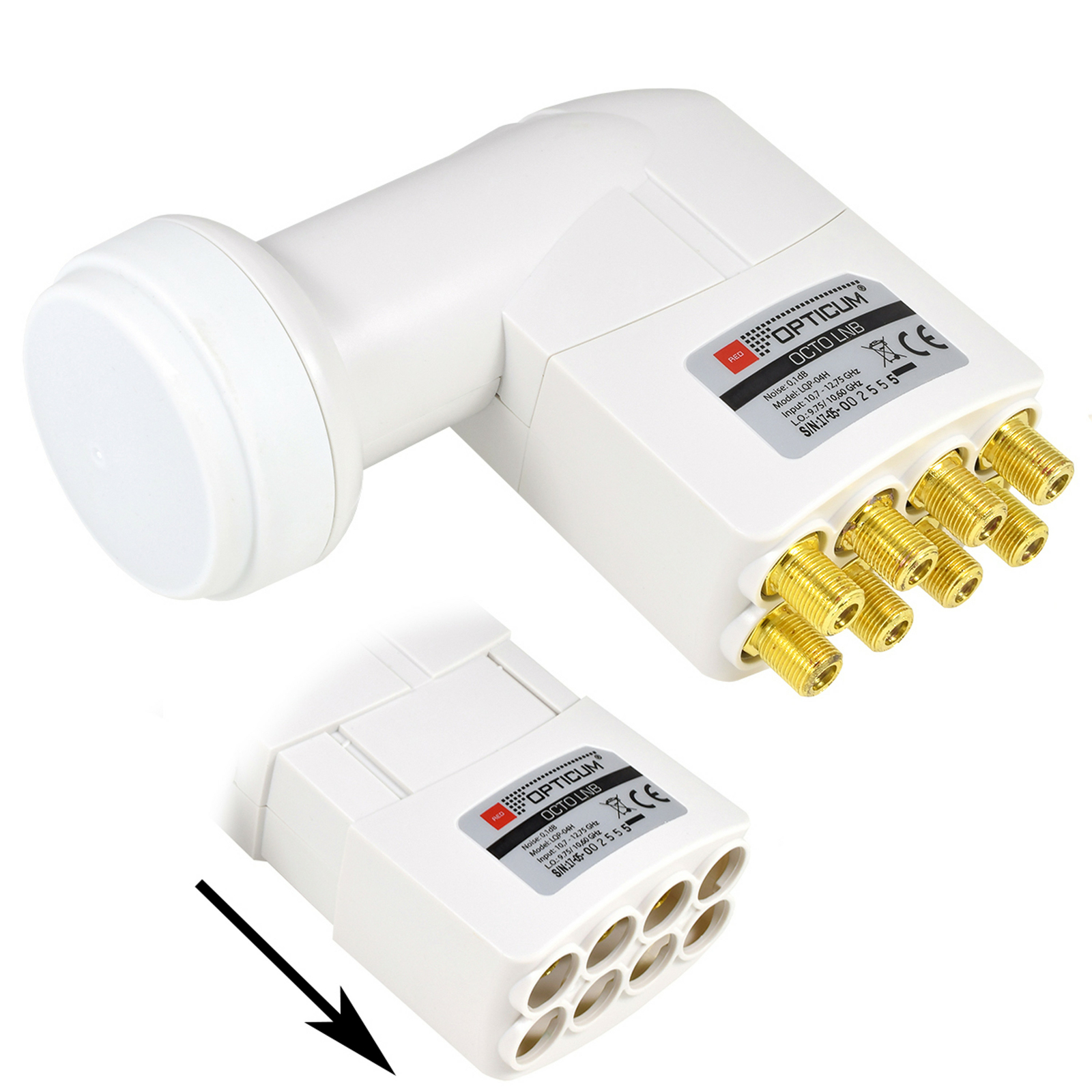Thumbnail - Octo Lnb 0,1 Db ► 8 Fach Receiver Teilnehmer Direkt Full Hdtv 4k Hd