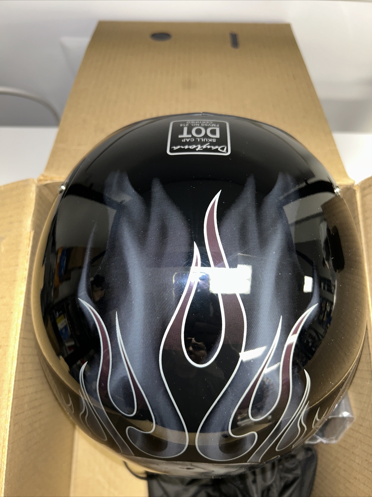 Daytona Helmets Half Skull Cap Motorcycle Helmet DOT Approved Cross