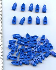 LEGO x 56 Blue Plate, Modified 1 x 1 with Tooth Horizontal NEW