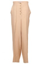 Beige button down trousers Size 2, 4, 6, 8, 10 US Fashionable NEW High Quality