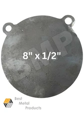 (1) AR500 Steel Gong Shooting Target 1/2" - 8" Round - 2-Hole 0200132