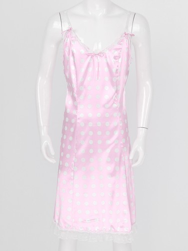 Para hombres Adultos Sissy Satén Completo Sin Mangas Vestido Cruzado Camisón Quimise Ropa de dormir - Imagen 35 de 52