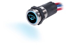 Blue Sea 4181 15A Push Button Backlit Switch Off- On Momentary On