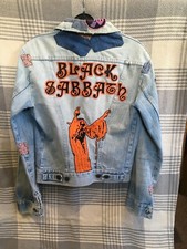 BLACK SABBATH Vol. 4 - Hand Embroidered Vintage WRANGLER Denim Jacket (Size 36)