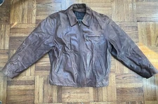 VINTAGE Wilsons Leather Chocolate Brown Jacket Thinsulate Zip Out Liner