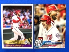 Bryce Harper 2018 Donruss Retro 84 & 2018 Topps Power Up Checklist - Nationals