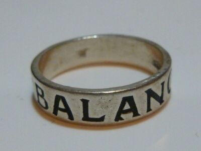 DAMEN DESIGNER STERLINGSILBER ''BALANCE'' MODERNIST RING BAND GRÖSSE 6,65