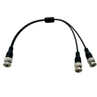 Coaxial BNC Male to Dual 2 Male Splitter DVR Connector Adapter Cable for Cameras