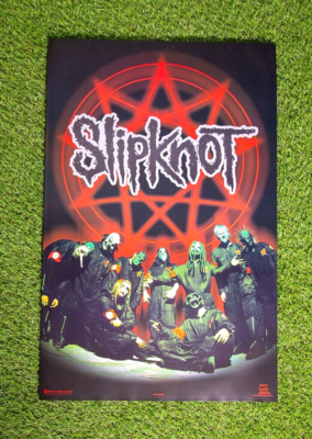 Slipknot Pentagram Group Photo Poster Vintage 2001 #7607