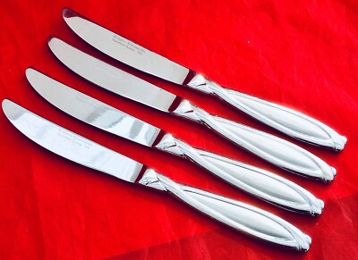 4 HAMPTON SILVERSMITHS CONCORDE DINNER KNIVES STAINLESS FLATWARE 18/8 RETIRED 