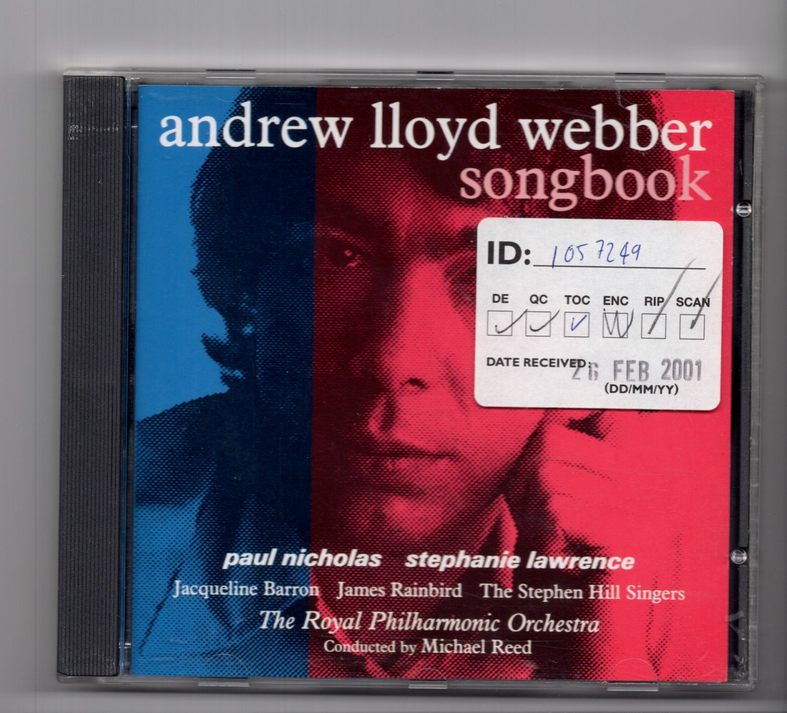 (IX804) Andrew Lloyd Webber, Songbook - 1992 CD
