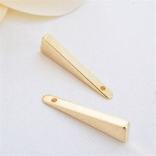 20pcs Gold Triangle Pendant,14K Gold Plated Brass Geometry Triangle Charms