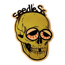 Seedless Clothing Company Bloodshot Eyed Dead Skull 6" x  4" Large Sticker 420