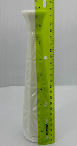 2 Stück Milchglas Knospenvasen Anchor Hocking Starburst & Hoosier Glas gerippt - Bild 8 von 18