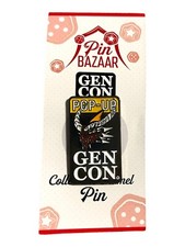 New  Sealed GenCon PopUp Red Dragon Enamel Pin Gen Con Pop Up Pin Bazaar HTF