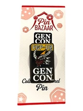 New & Sealed! GenCon PopUp Red Dragon Enamel Pin Gen Con Pop Up Pin Bazaar HTF